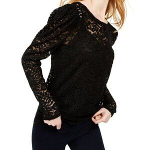 INC International Concepts Lace Puff Sleeve Blouse
